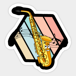 Saxophone Jazz Funny Music Radio Soul Sticker